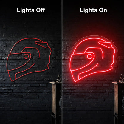 Racing Helmet LED Neon Sign - Shineneon