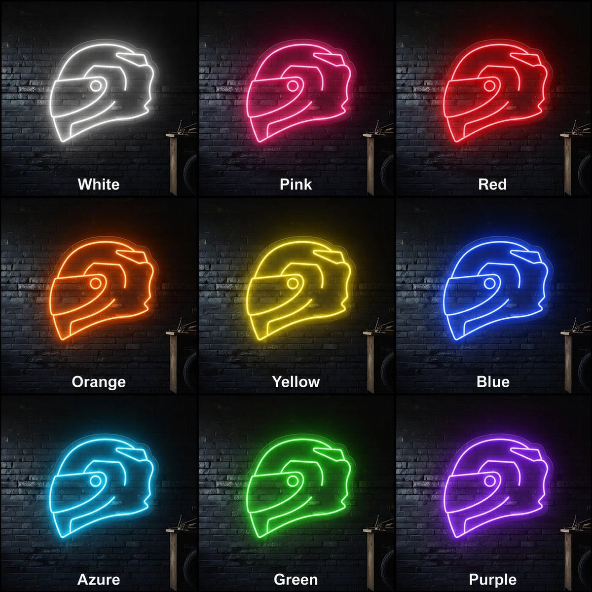 Racing Helmet LED Neon Sign - Shineneon