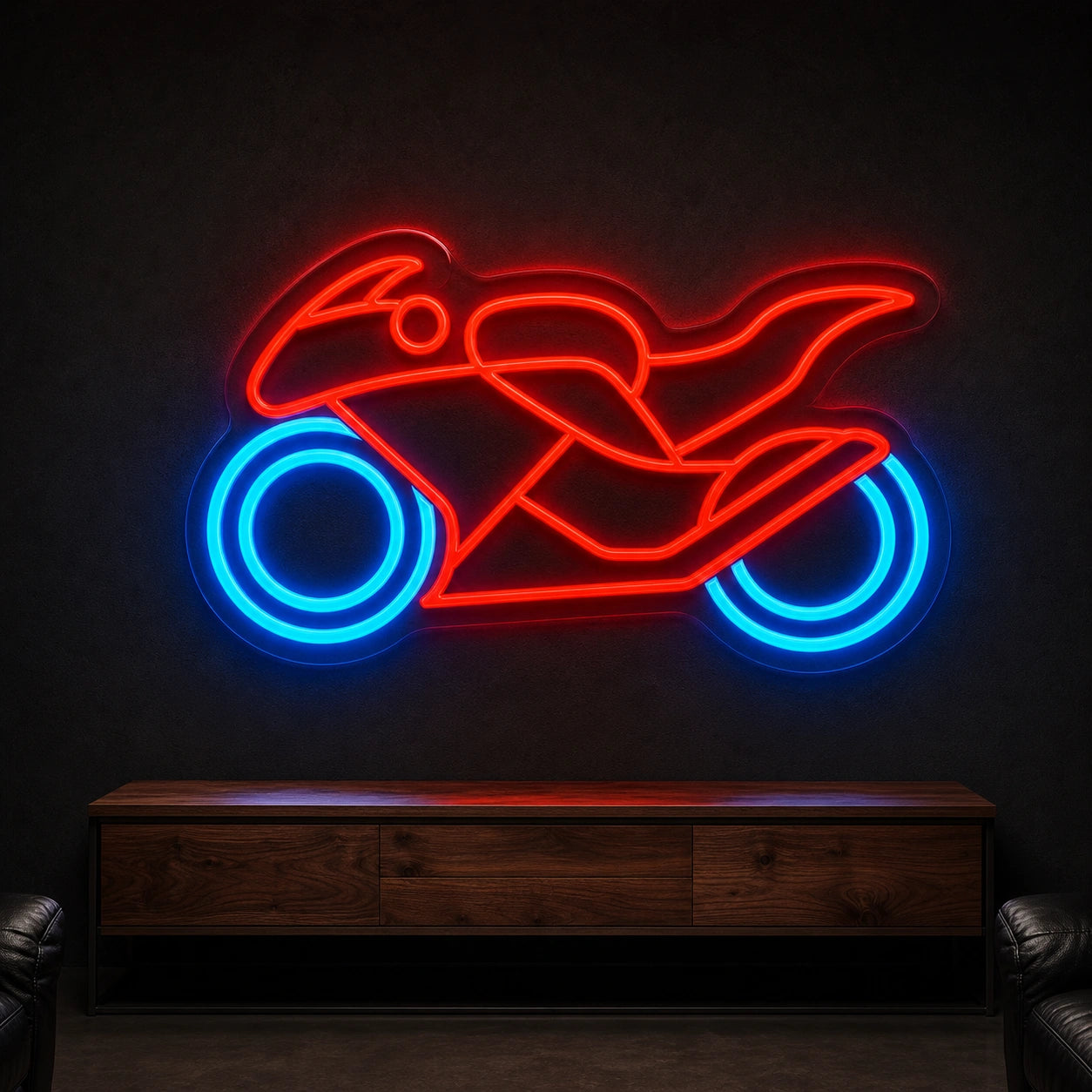 Racing Motorcycle Side Profile LED Neon Sign Garage Man Cave Neon Sign high-converting product image
