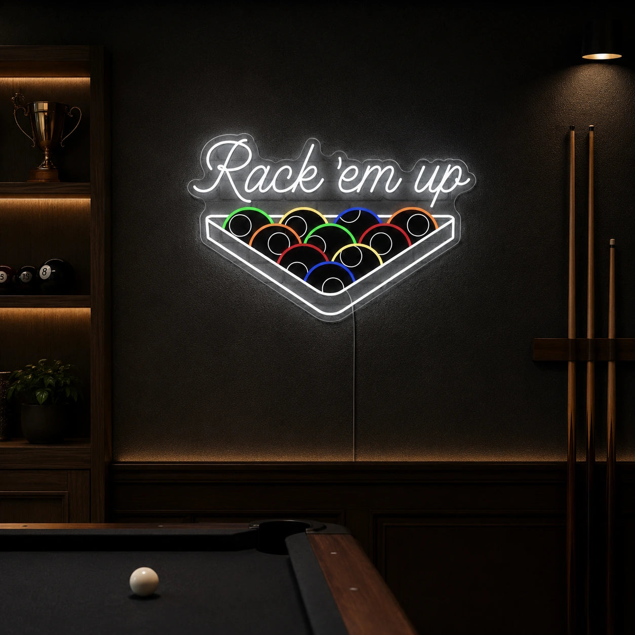 Rack Em Up Neon Sign LED Neon Sign high-converting product image