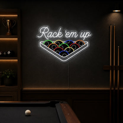 Rack Em Up Neon Sign LED Neon Sign high-converting product image