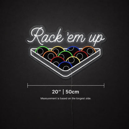 Rack Em Up Neon Sign LED Neon Sign size image