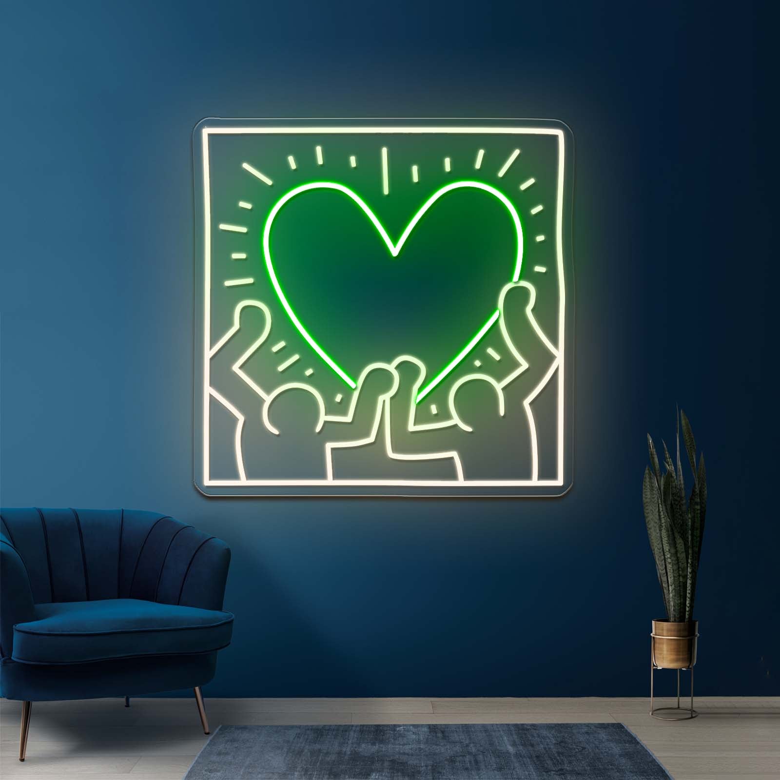 Radiant Heart Artistic Neon Signs Wall Art Led Signs | Shineneon