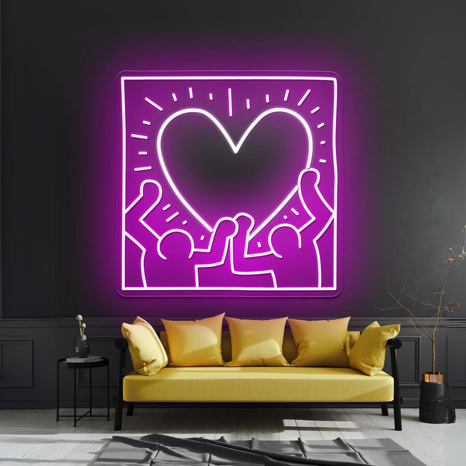 Radiant Heart Artistic Neon Signs Wall Art Led Signs | Shineneon
