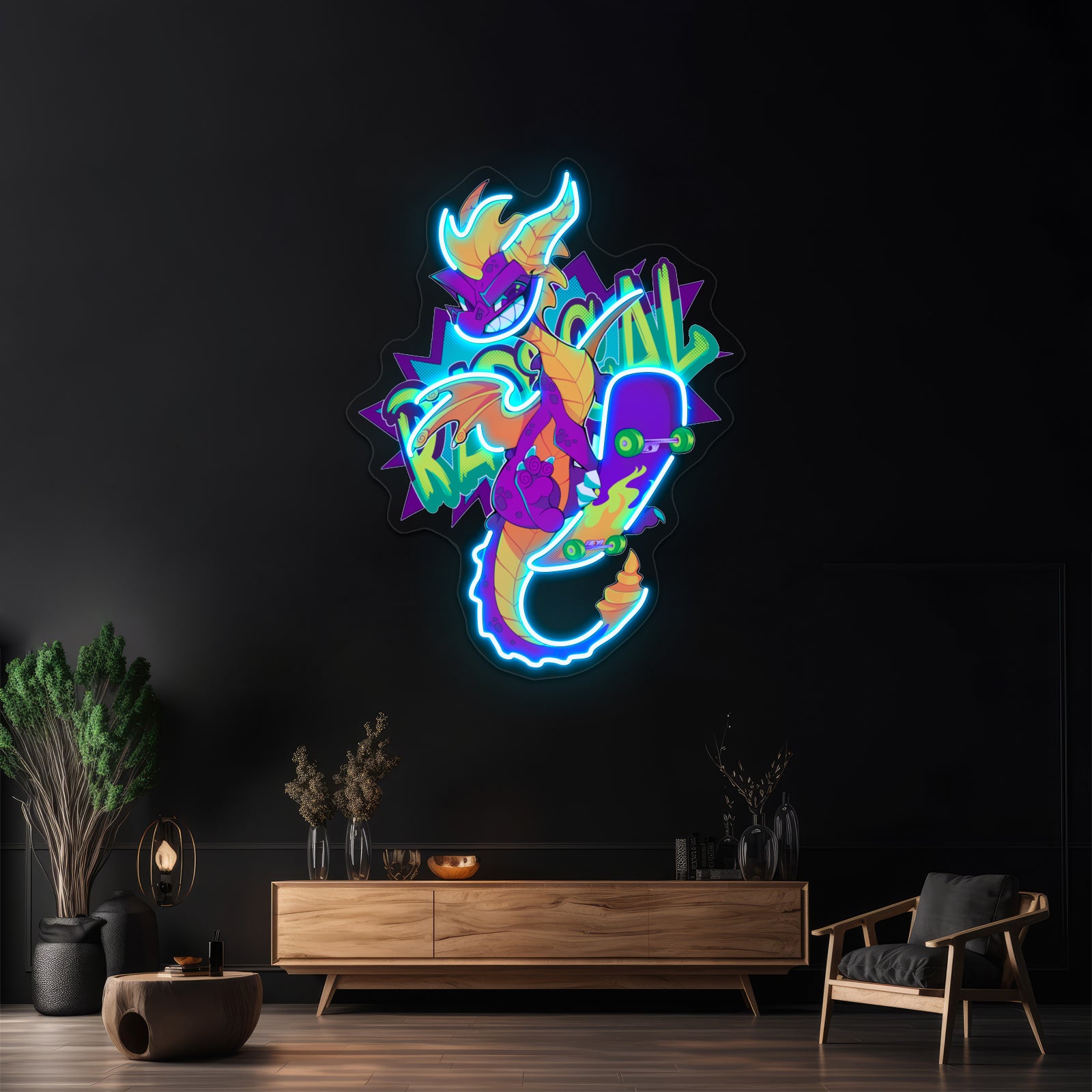 Radical Dragon Artwork Led Signs For Room | Shineneon