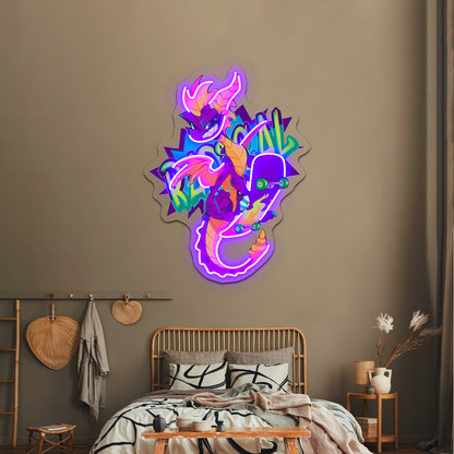 Radical Dragon Artwork Led Signs For Room