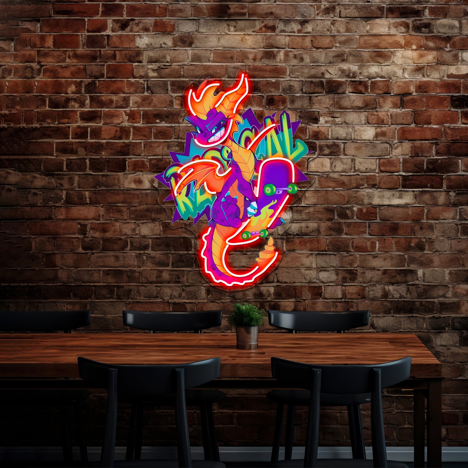 Radical Dragon Artwork Led Signs For Room | Shineneon