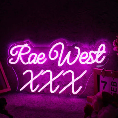 Rae West Xxx Purple Led Neon Sign - Shineneon