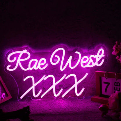 Rae West Xxx Purple Led Neon Sign - Shineneon