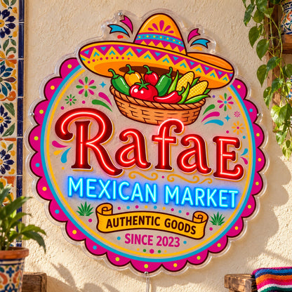 Rafa'S Mexican Market Custom LED Neon Sign Waterproof | 12d2eeb0f8fdce03a9582b0b100bee9355ab26970751b4a0d9eee10fc7599bd7 | natural_light