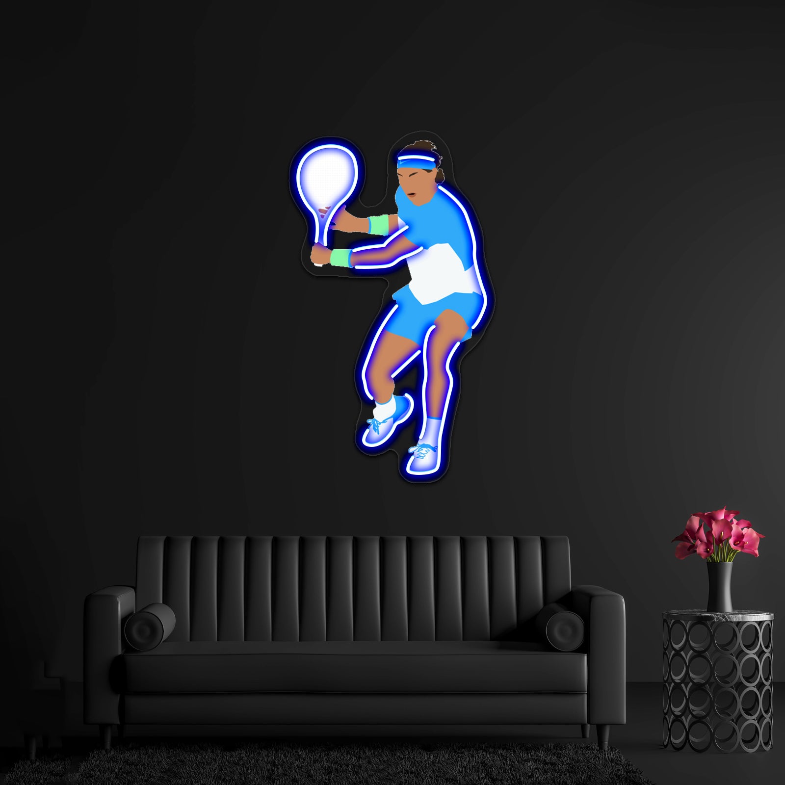 Rafa Tennis Minimalist Artwork Led Signs For Room | Shineneon