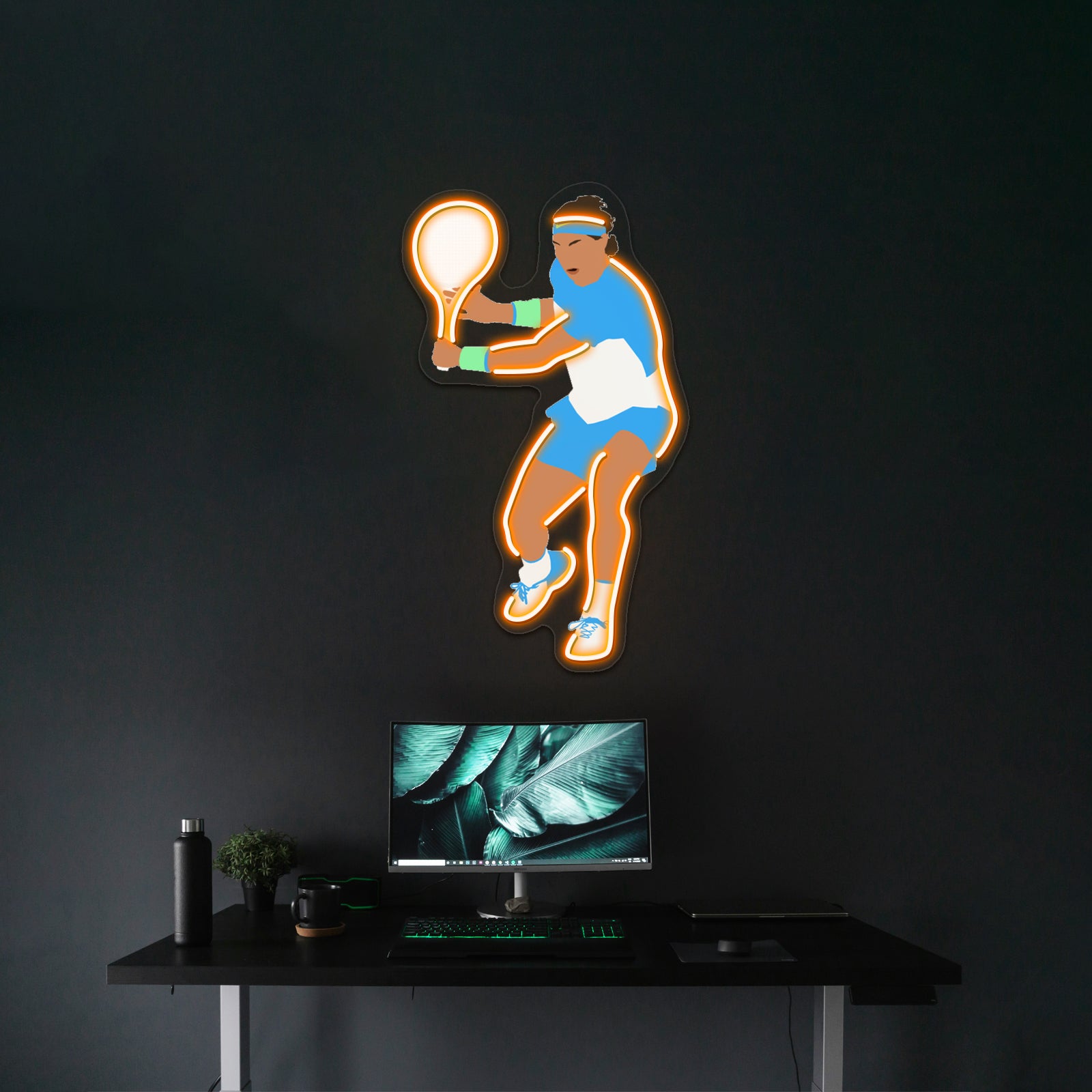 Rafa Tennis Minimalist Artwork Led Signs For Room | Shineneon