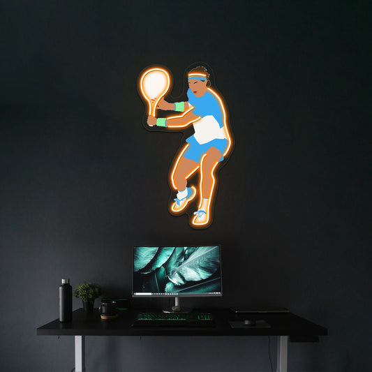 Rafa Tennis Minimalist Artwork Led Signs For Room