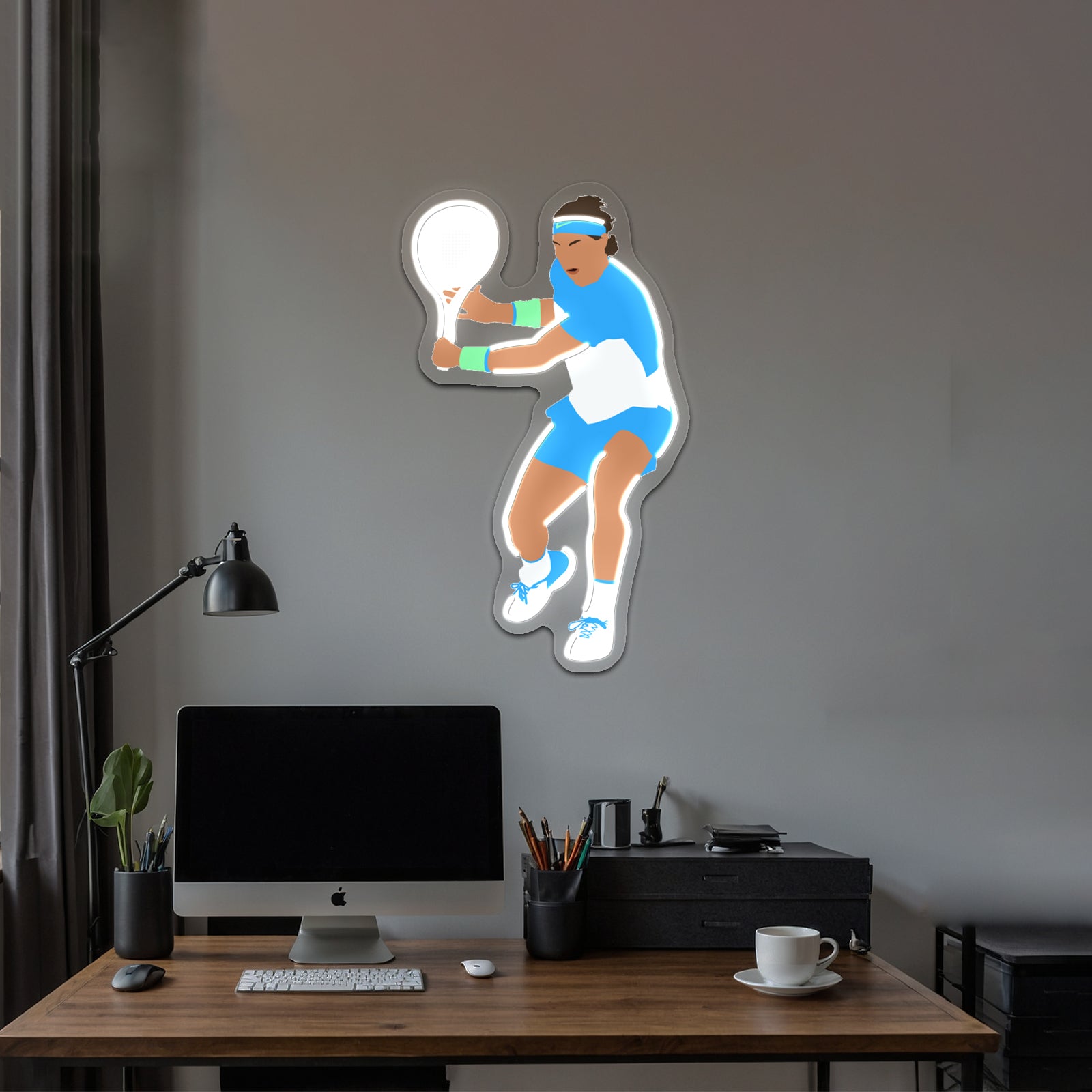Rafa Tennis Minimalist Artwork Led Signs For Room | Shineneon