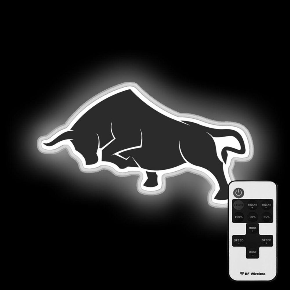 Raging Bull Big Dark Neon Sign - Shineneon