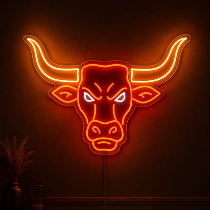 Raging Bull Head Neon Sign LED Neon Sign high-converting product image