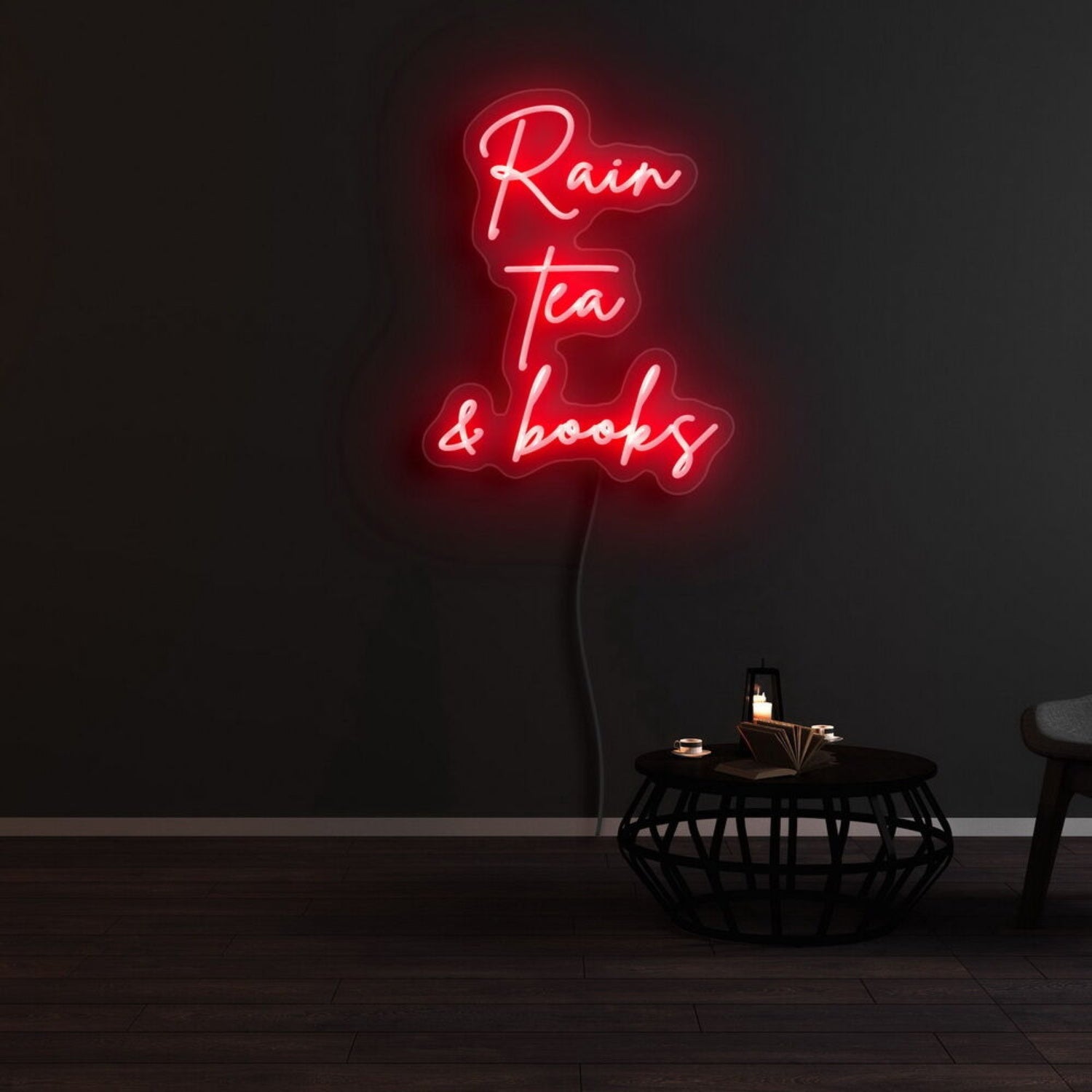 Rain Tea And Books Led Neon Sign | Shineneon