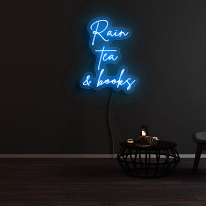 Rain Tea And Books Led Neon Sign | Shineneon