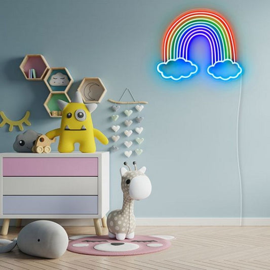 Rainbow And Cloud Led Sign Business Neon Sign