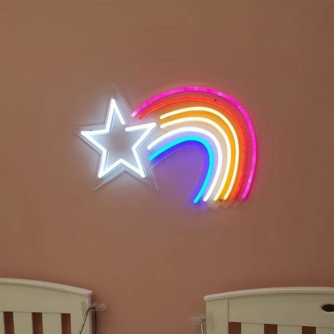 Rainbow And Star Led Sign Business Neon Sign