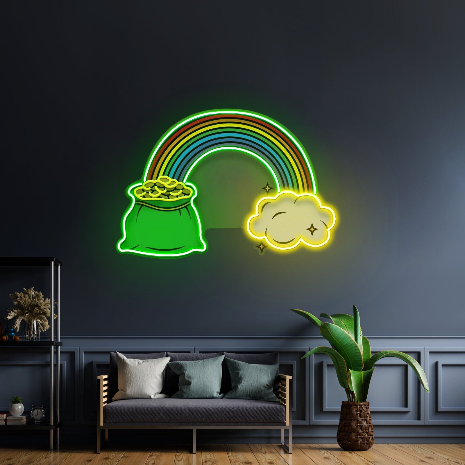 Rainbow Archway Saint Patrick Day Led Signs For Bedroom - Shineneon