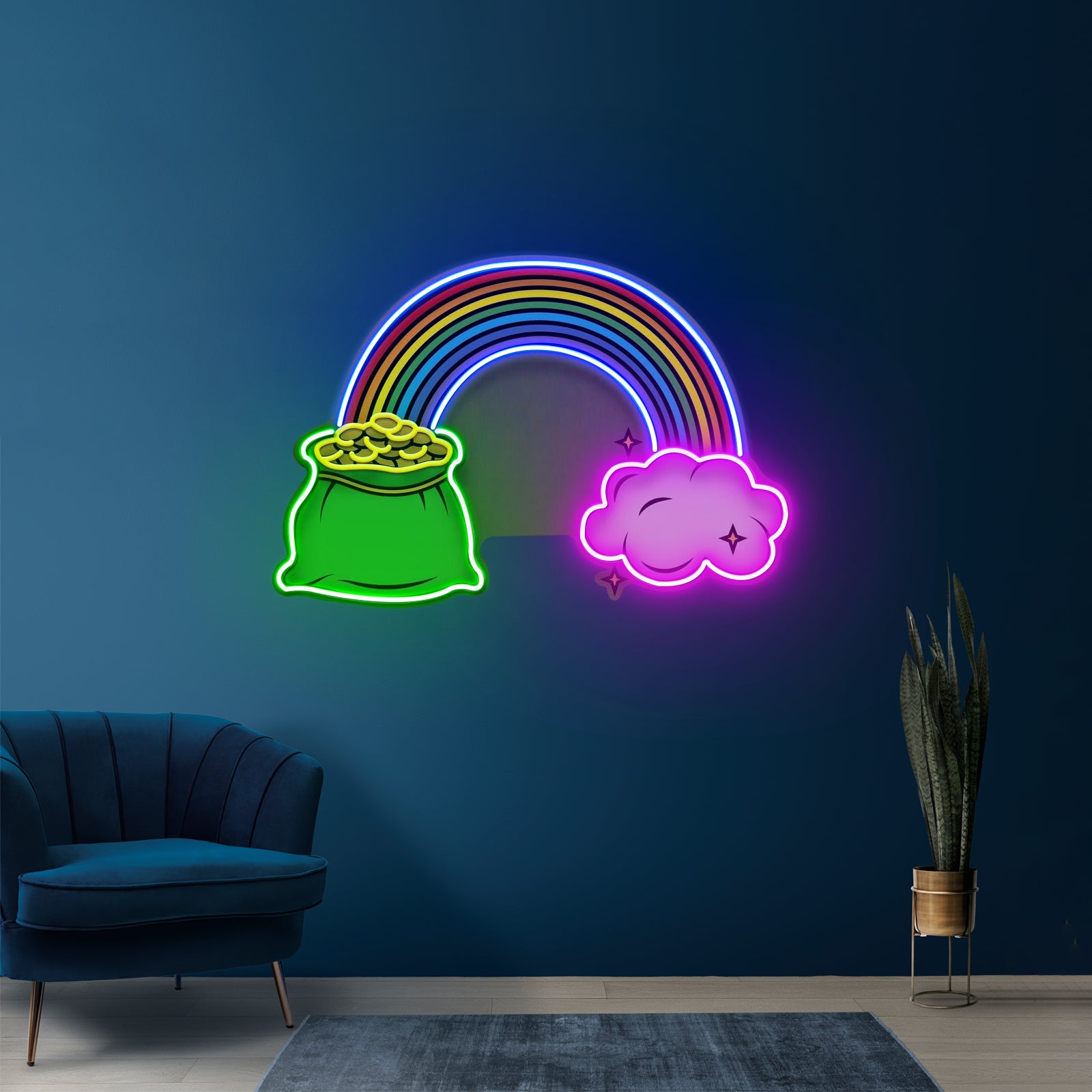 Rainbow Archway Saint Patrick Day Led Signs For Bedroom