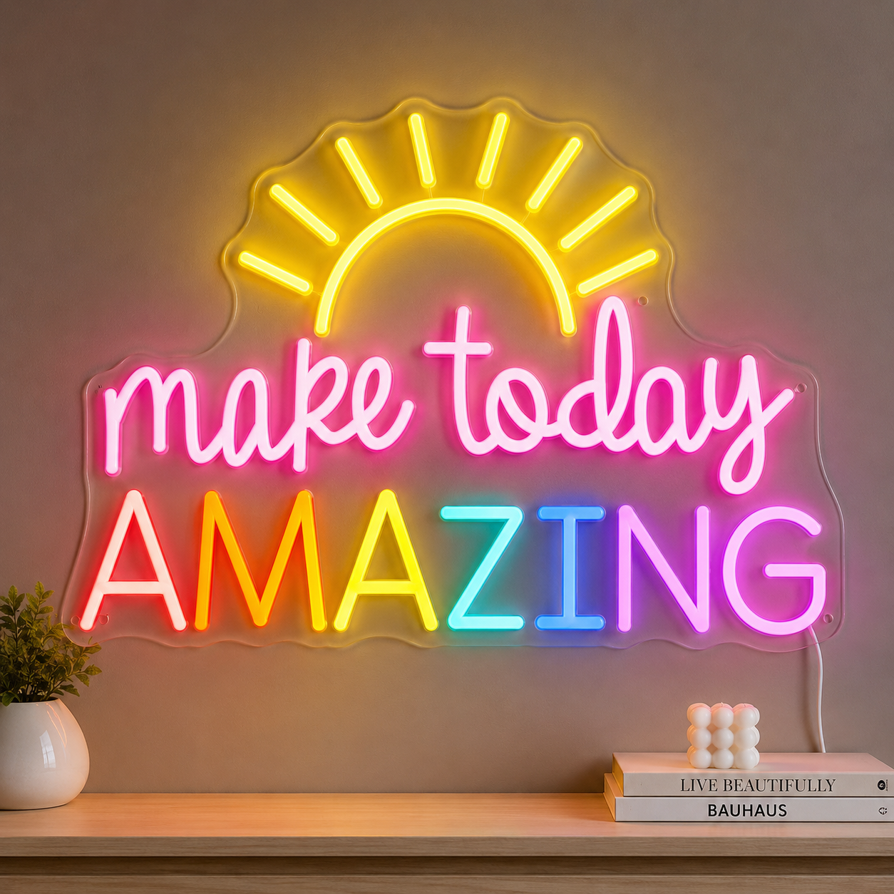 Rainbow Bedroom LED Neon Sign main product image