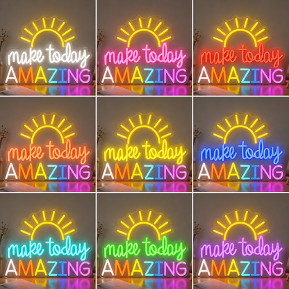 Rainbow Bedroom LED Neon Sign color grid