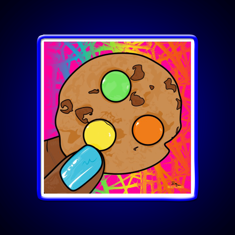 Rainbow Chocolate Chip Cookie Pop Art Nail Salon Led Neon Sign Rgb Color - Shineneon
