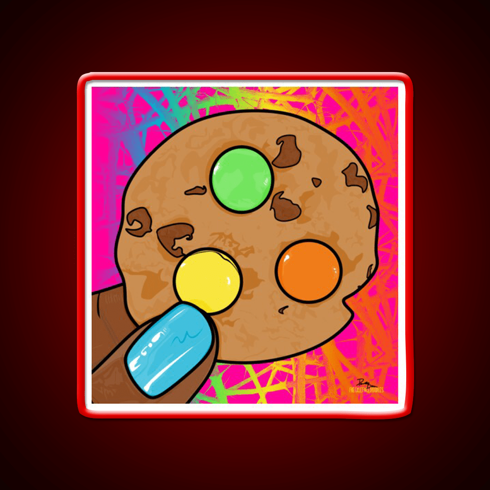 Rainbow Chocolate Chip Cookie Pop Art Nail Salon Led Neon Sign Rgb Color - Shineneon