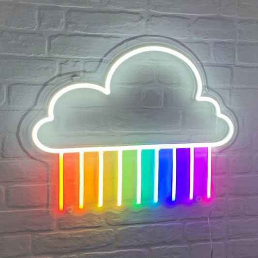 Rainbow Cloud Led Sign Business Neon Sign