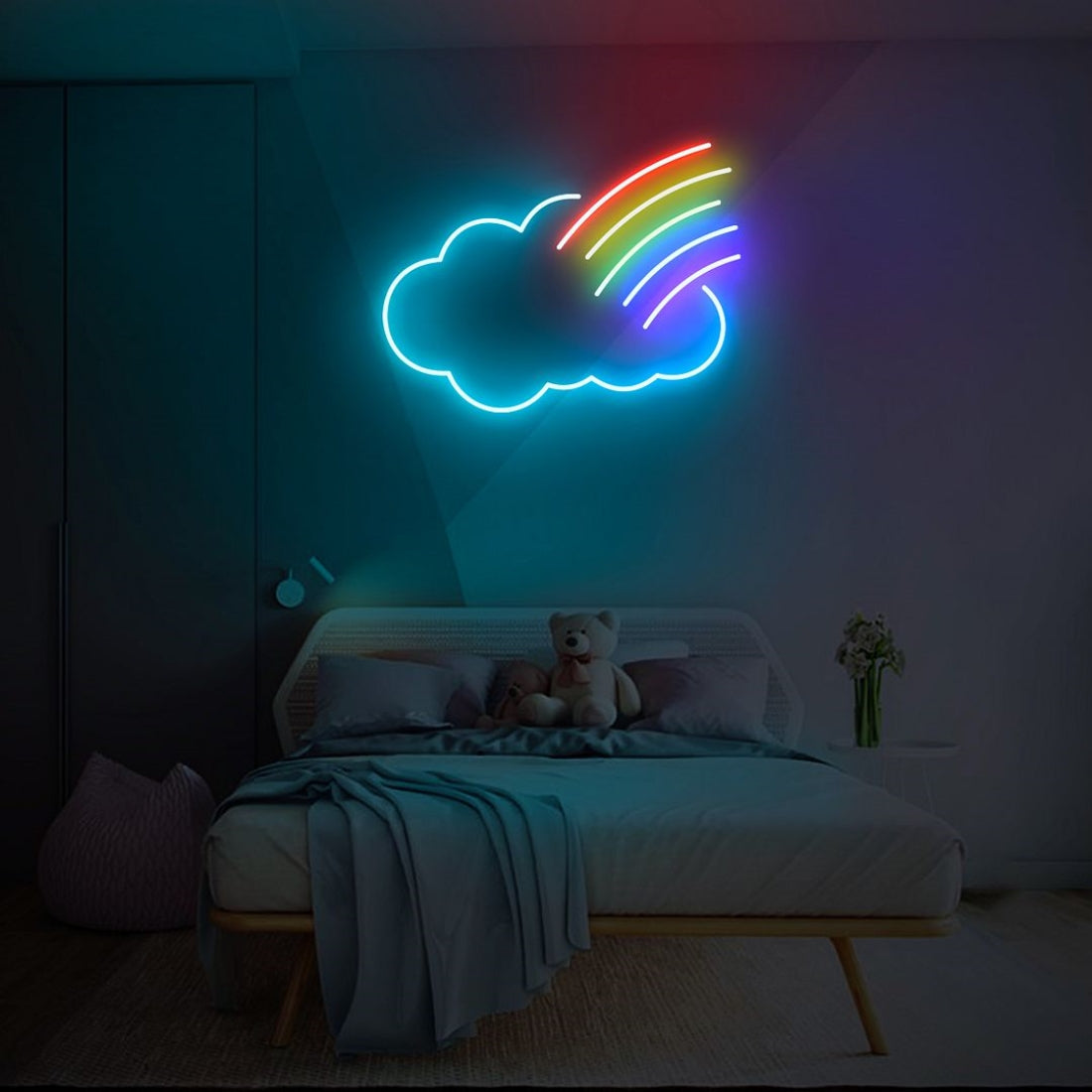 Rainbow Clouds Led Sign Business Neon Sign