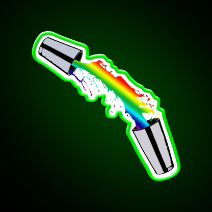 Rainbow Cocktail Bartender Bar Shaker Cocktail Bar Decor Led Neon Sign Rgb Color - LED neon sign view 8