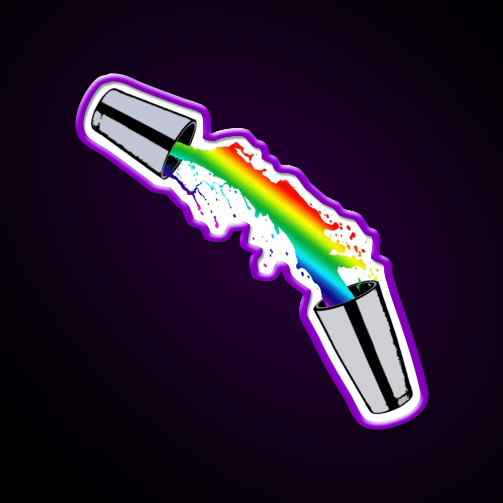 Rainbow Cocktail Bartender Bar Shaker Cocktail Bar Decor Led Neon Sign Rgb Color - Shineneon
