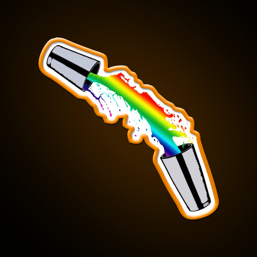 Rainbow Cocktail Bartender Bar Shaker Cocktail Bar Decor Led Neon Sign Rgb Color - Shineneon