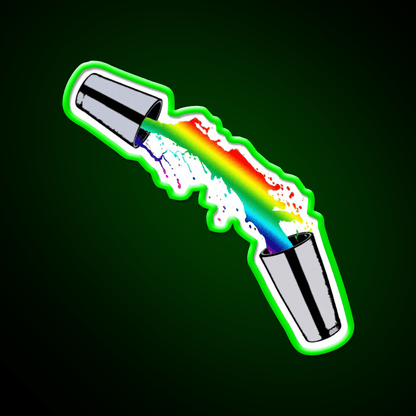 Rainbow Cocktail Bartender Bar Shaker Cocktail Bar Decor Led Neon Sign Rgb Color - Shineneon
