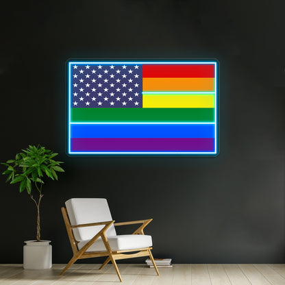 Rainbow Flag Usa Products Wall Artwork Neon Signs