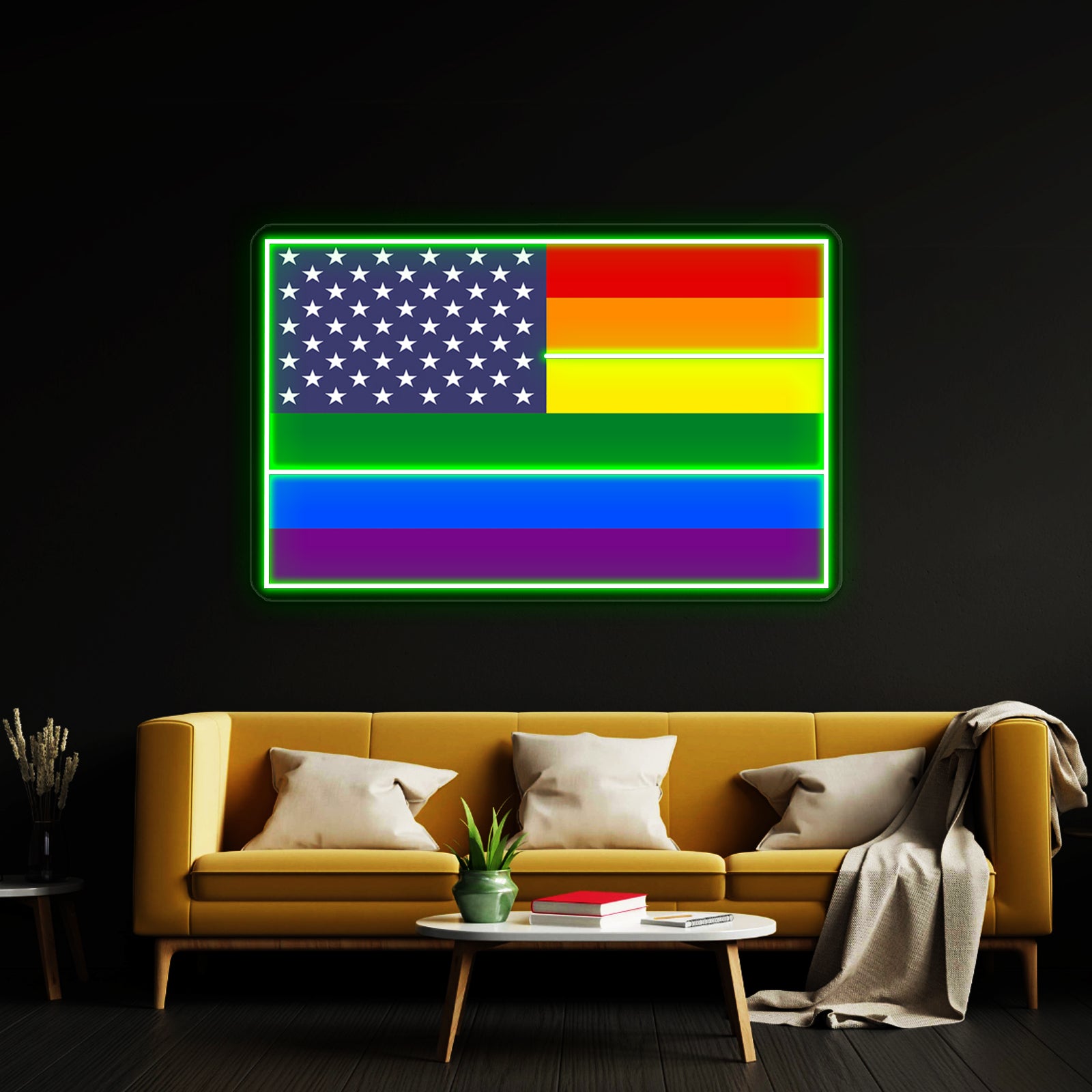 Rainbow Flag Usa Products Wall Artwork Neon Signs | Shineneon