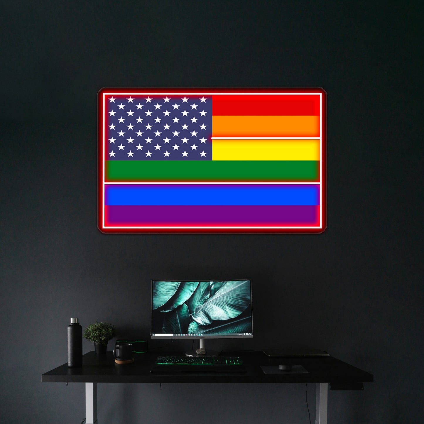 Rainbow Flag Usa Products Wall Artwork Neon Signs