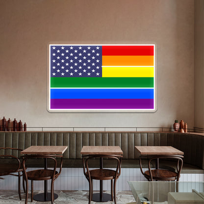 Rainbow Flag Usa Products Wall Artwork Neon Signs