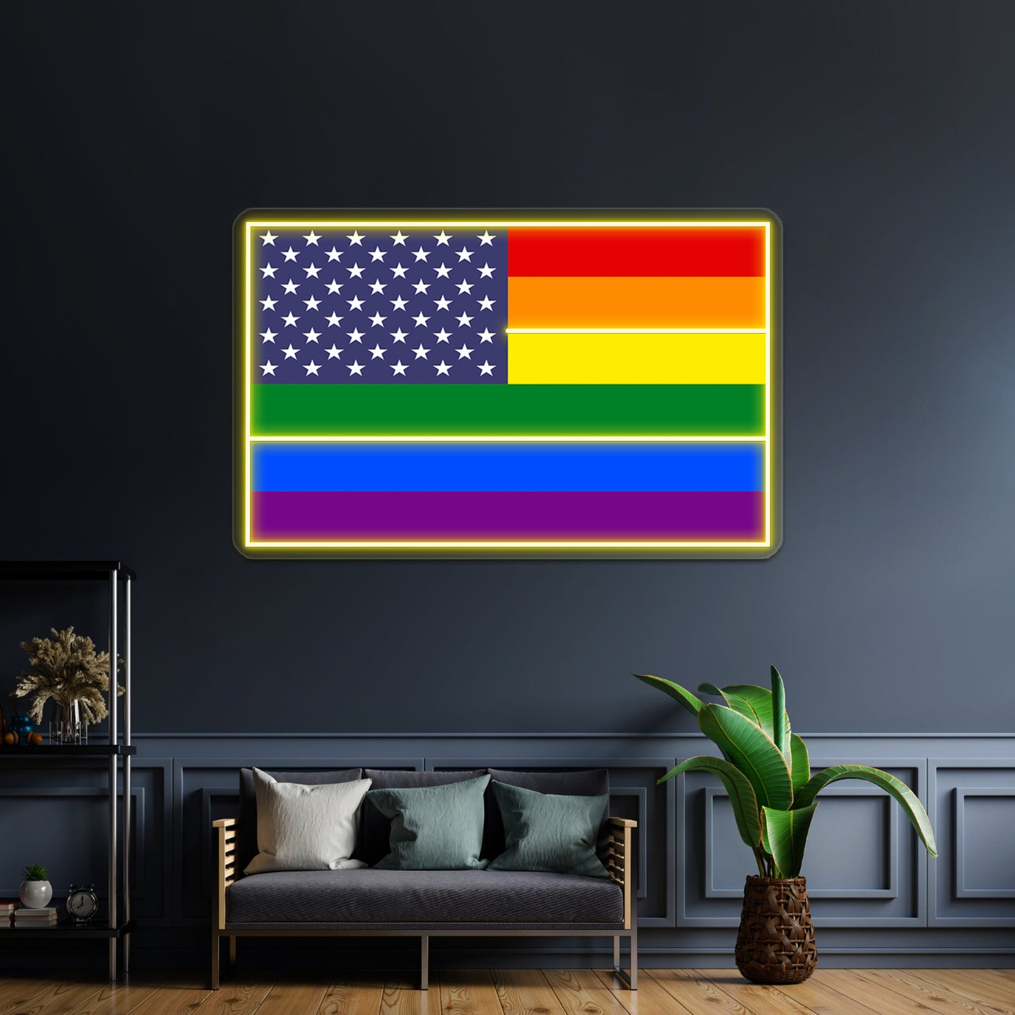 Rainbow Flag Usa Products Wall Artwork Neon Signs