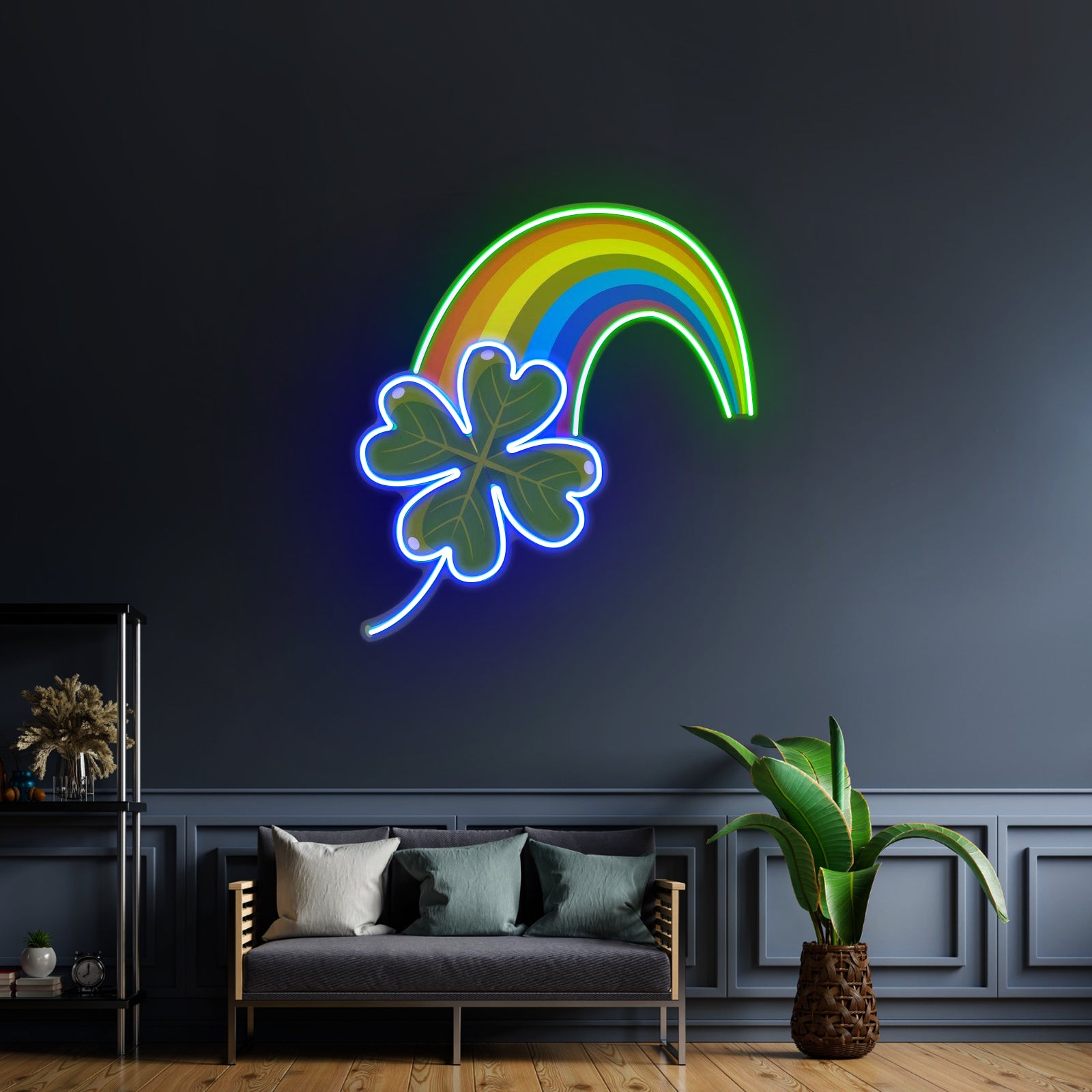 Rainbow Ice Cream Custom Led Signs Artwork For Sale