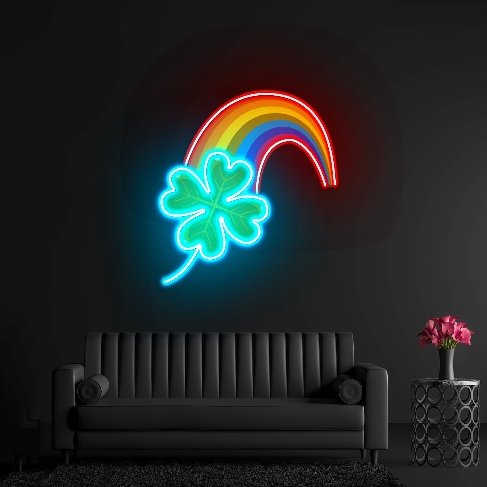 Rainbow Ice Cream Custom Led Signs Artwork For Sale
