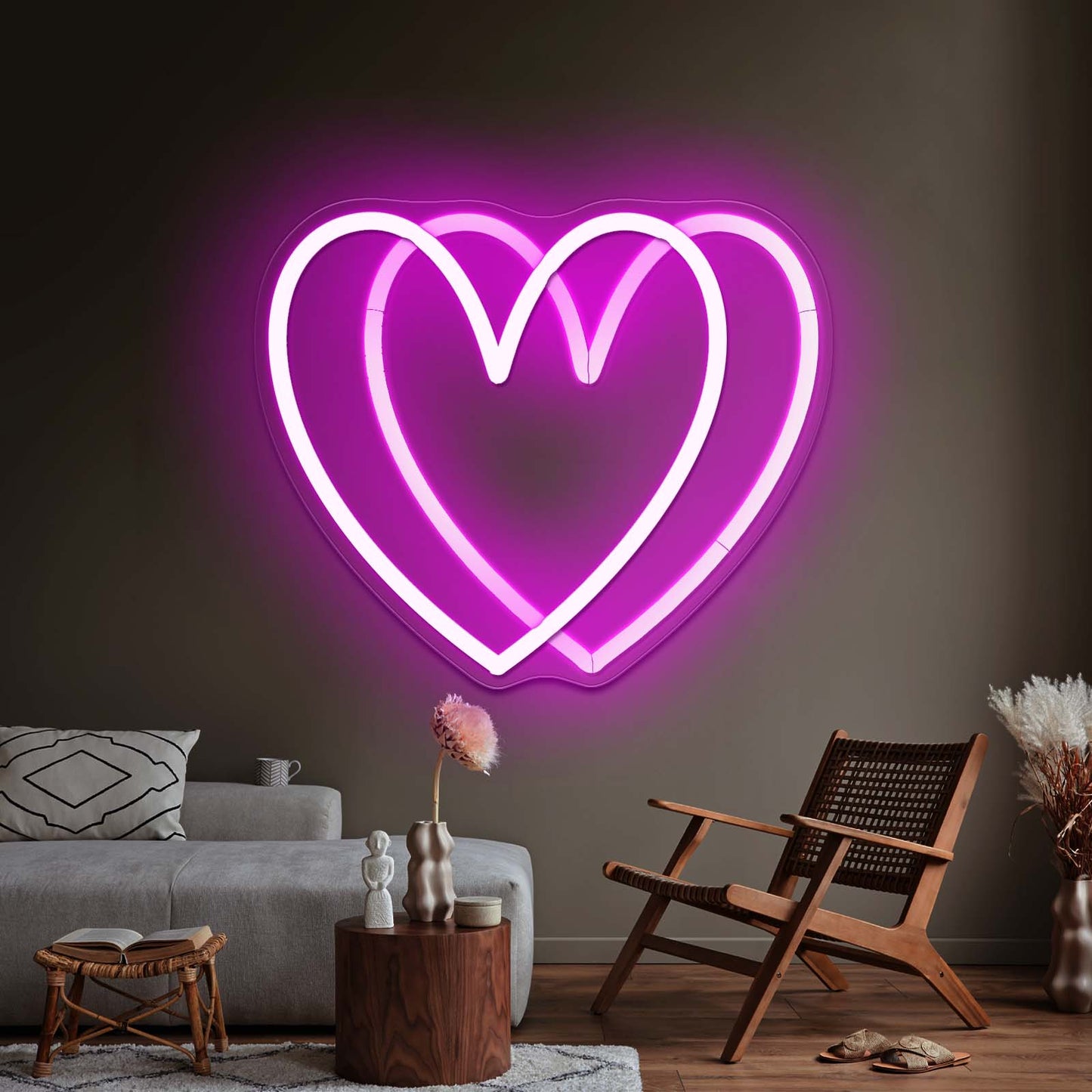 Rainbow Heart Neon Sign On Sale