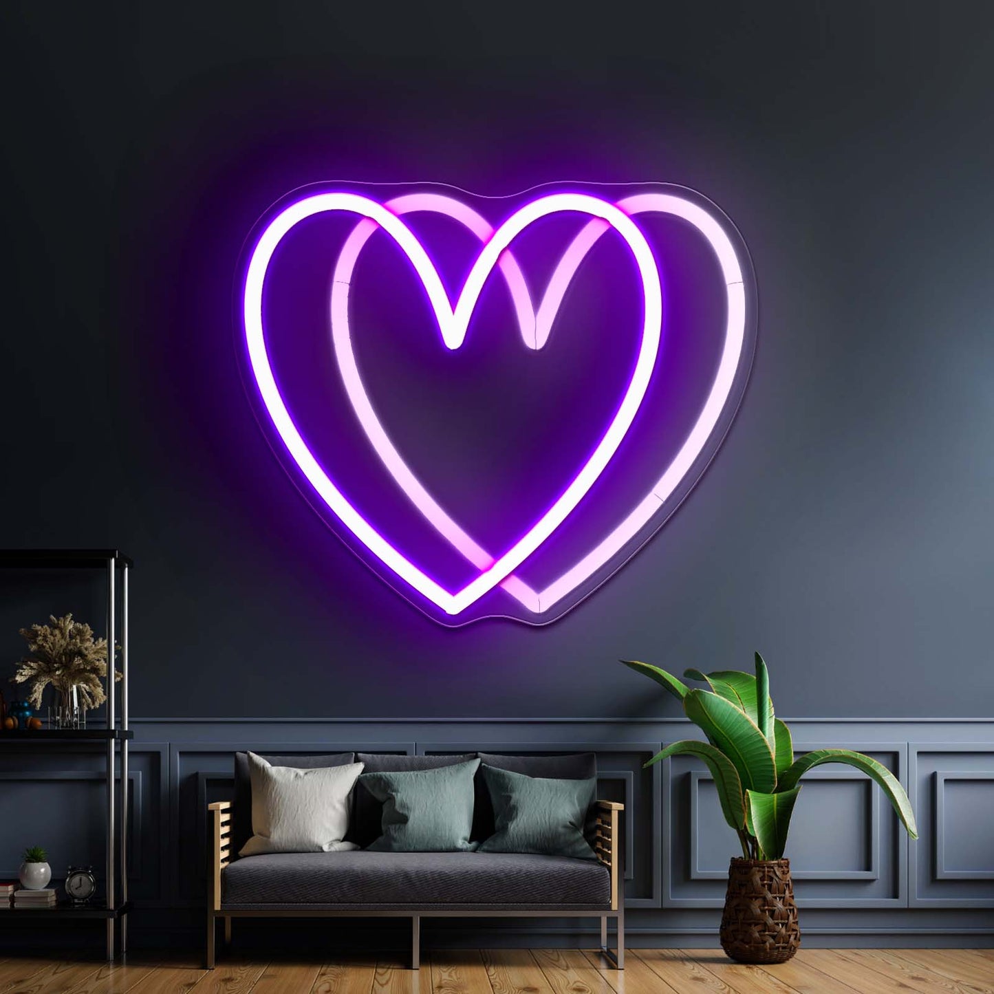 Rainbow Heart Neon Sign On Sale