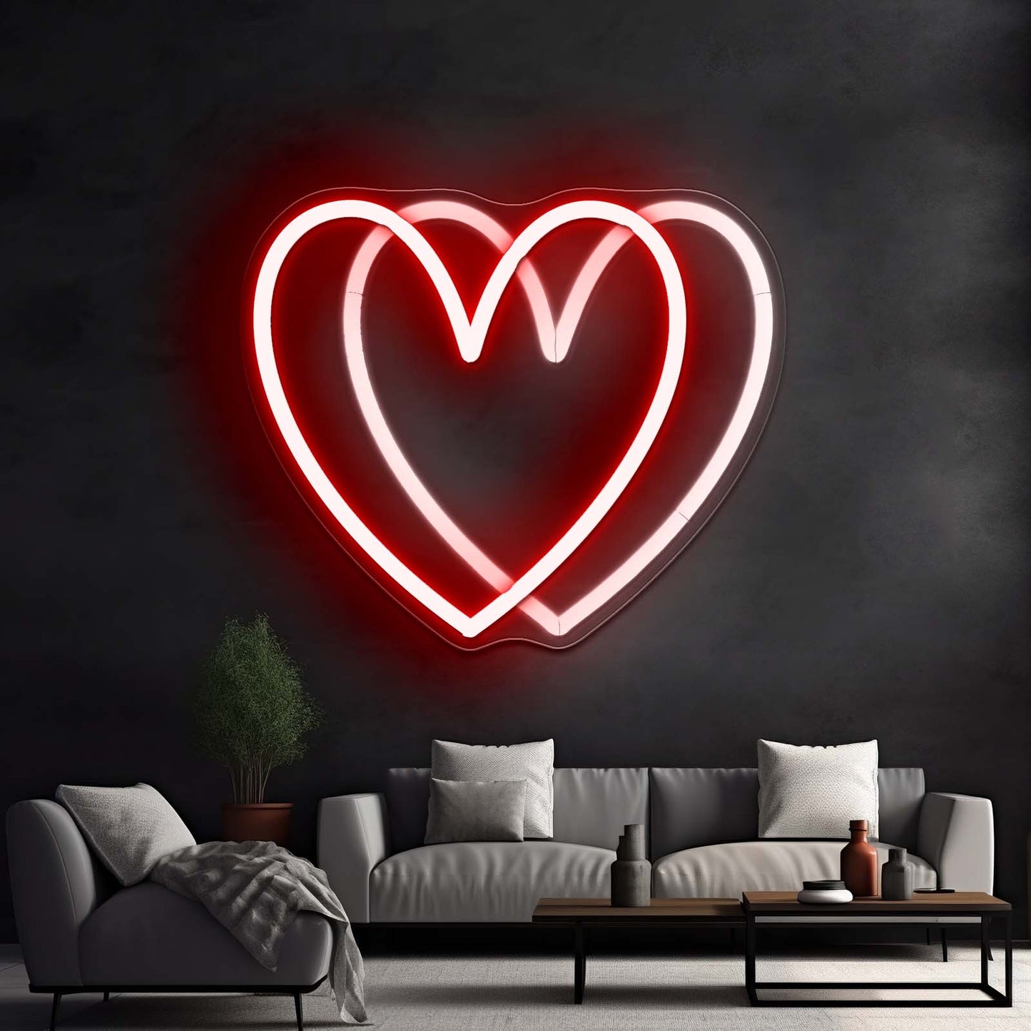 Rainbow Heart Neon Sign On Sale