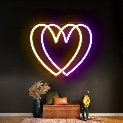 Rainbow Heart Neon Sign On Sale