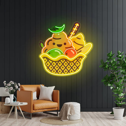 Rainbow Ice Cream Custom Led Signs Artwork For Sale - Shineneon