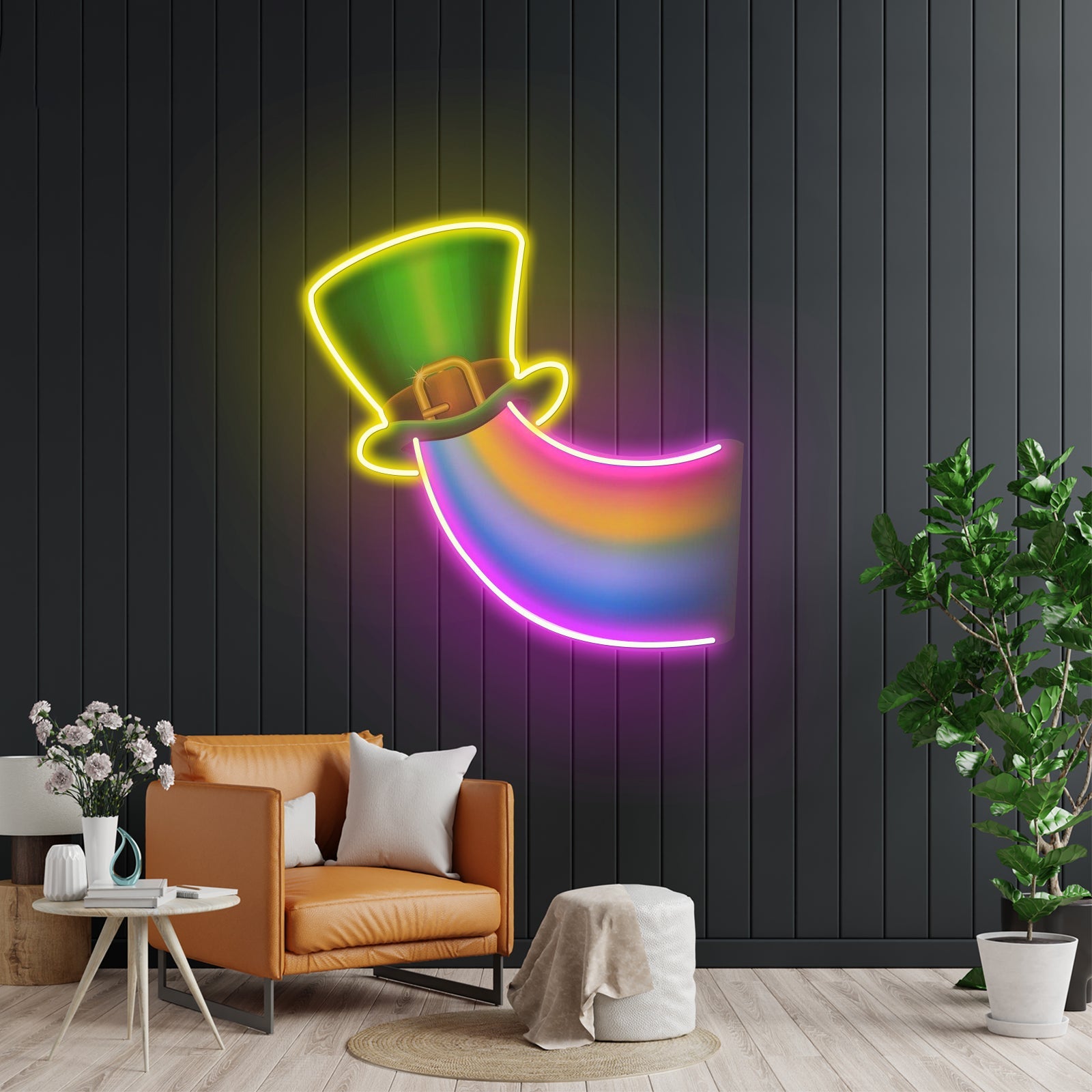 Rainbow Into Heart Saint Patrick Day Led Signs - Shineneon