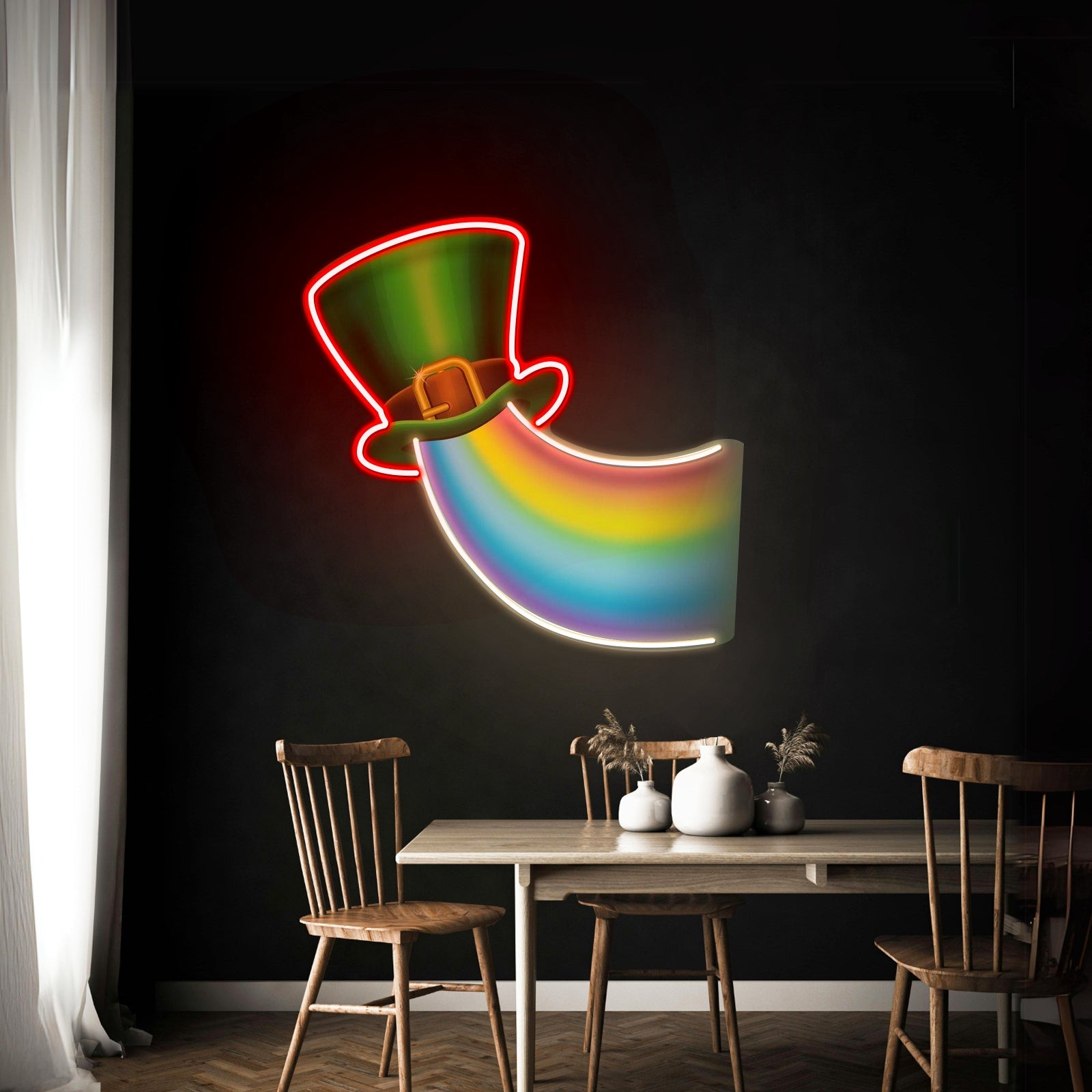 Rainbow Into Heart Saint Patrick Day Led Signs - Shineneon